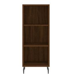 Buffet haut Chêne marron 34,5x34x180 cm Bois d'ingénierie