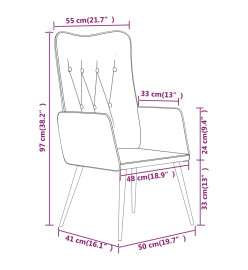 Chaise à oreilles poilue Noir et blanc Cuir véritable