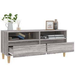 Meuble TV sonoma gris 100x34,5x44,5 cm bois d'ingénierie