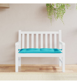 Coussin de banc de jardin turquoise 110x50x7 cm tissu