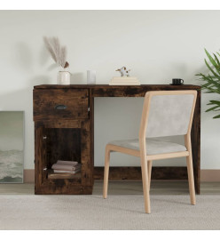 Bureau avec tiroir chêne fumé 115x50x75 cm bois d'ingénierie