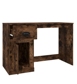 Bureau avec tiroir chêne fumé 115x50x75 cm bois d'ingénierie