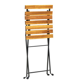 Mobilier de bistro pliable 3 pcs Bois d'acacia solide