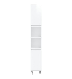 Armoire de salle de bain blanc brillant 30x30x190 cm