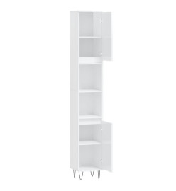 Armoire de salle de bain blanc brillant 30x30x190 cm