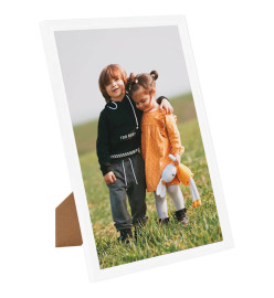 Collage de cadres photo 5 pcs de mur table Blanc 70x90 cm MDF