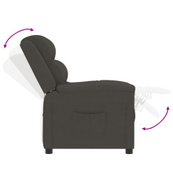 Fauteuil inclinable Gris foncé Velours