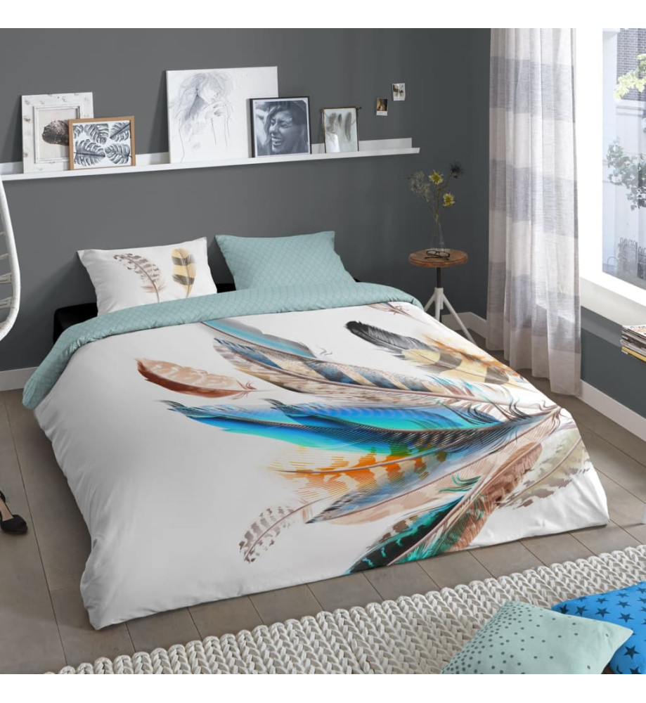 Good Morning Housse de couette FEATHER 140x200/220 cm Multicolore