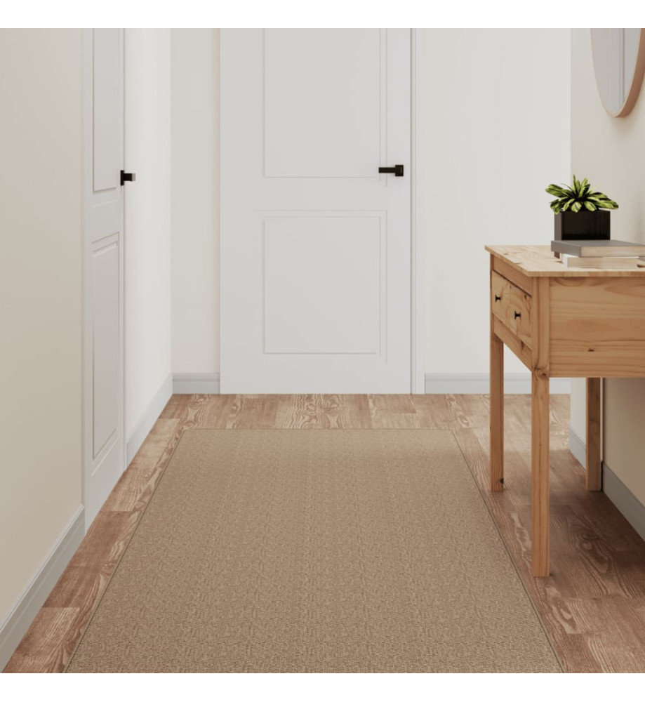 Tapis de couloir aspect sisal sable 80x150 cm