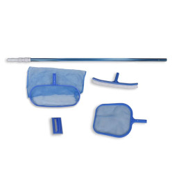 Kit entretien Piscine avec Manche Téléscopique et Brosse