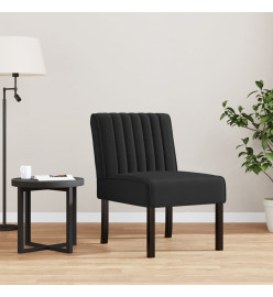 Fauteuil sans accoudoirs noir velours