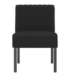 Fauteuil sans accoudoirs noir velours