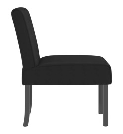 Fauteuil sans accoudoirs noir velours