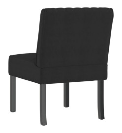 Fauteuil sans accoudoirs noir velours