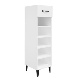 Armoire à chaussures blanc 30x35x105 cm bois d'ingénierie