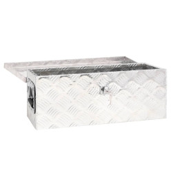 Boîte de rangement Argenté 60x23,5x23 cm Aluminium