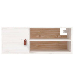 Armoires murales 2 pcs Blanc 80x30x30 cm Bois de pin massif