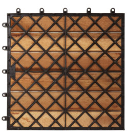 Carreaux de terrasse Modèle vertical 30 x 30 cm Acacia 20 pcs