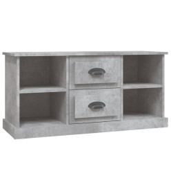 Meuble TV gris béton 99,5x35,5x48 cm bois d'ingénierie