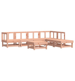 Salon de jardin 7 pcs avec coussins bois massif douglas