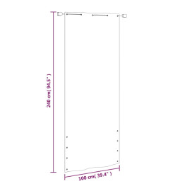 Écran de balcon Vert clair 100x240 cm Tissu Oxford