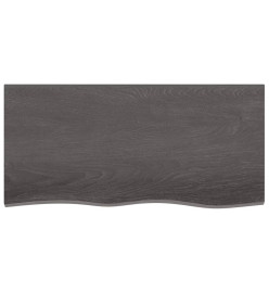 Dessus de bureau gris foncé 100x50x4 cm bois chêne traité