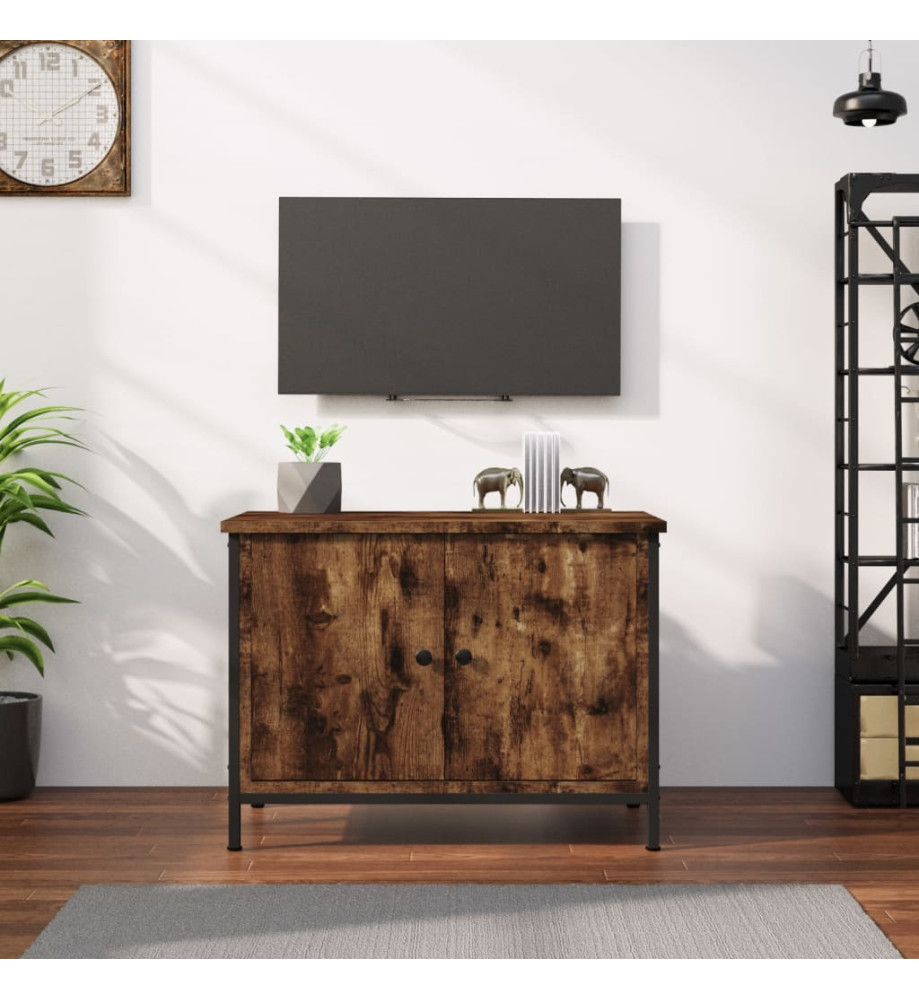 Meuble TV avec portes chêne sonoma 60x35x45cm bois d'ingénierie