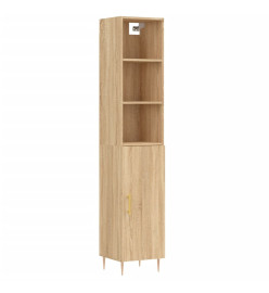 Buffet haut Chêne sonoma 34,5x34x180 cm Bois d'ingénierie