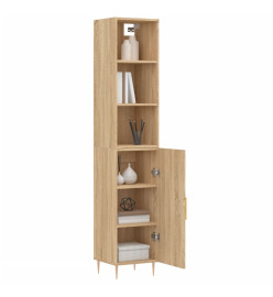 Buffet haut Chêne sonoma 34,5x34x180 cm Bois d'ingénierie