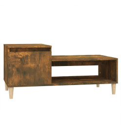 Table basse Chêne fumé 100x50x45 cm Bois d'ingénierie