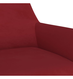 Chaises pivotantes salle à manger 6 pcs Rouge bordeaux Velours