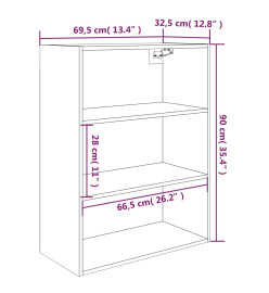 Armoire murale suspendue Chêne sonoma 69,5x32,5x90 cm