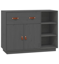 Buffet Gris 98,5x40x75 cm Bois massif de pin