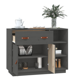 Buffet Gris 98,5x40x75 cm Bois massif de pin