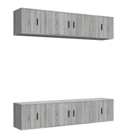 Ensemble de meubles TV 6 pcs Sonoma gris Bois d'ingénierie