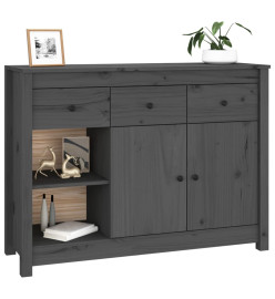 Buffet Gris 100x35x74 cm Bois massif de pin