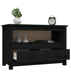 Meuble TV Noir 79x35x52 cm Bois de pin massif