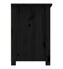 Meuble TV Noir 79x35x52 cm Bois de pin massif