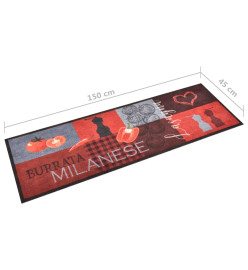 Tapis de cuisine lavable Tomates 45x150 cm