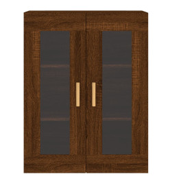 Armoires murales 2 pcs chêne marron bois d'ingénierie