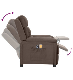 Fauteuil électrique de massage Taupe Tissu