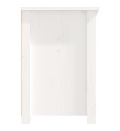 Meuble TV Blanc 114x35x52 cm Bois de pin massif