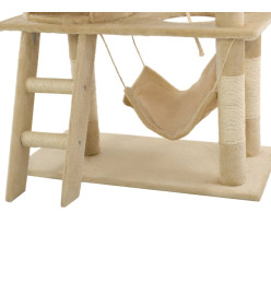 Arbre à chat avec griffoirs en sisal 140 cm Beige