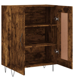 Buffet chêne fumé 69,5x34x90 cm bois d'ingénierie