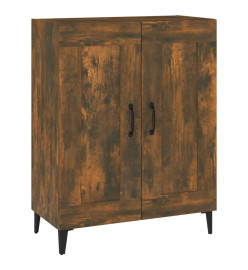 Buffet chêne fumé 69,5x34x90 cm bois d'ingénierie