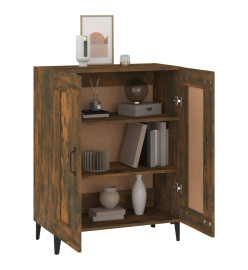 Buffet chêne fumé 69,5x34x90 cm bois d'ingénierie