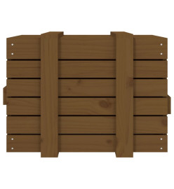 Boîte de rangement Marron miel 58x40,5x42 cm Bois massif pin