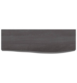 Étagère murale gris foncé 60x20x6 cm bois chêne massif traité