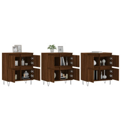 Buffets 3 pcs Chêne marron Bois d'ingénierie