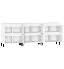 Buffets 3 pcs blanc 60x35x70 cm bois d'ingénierie